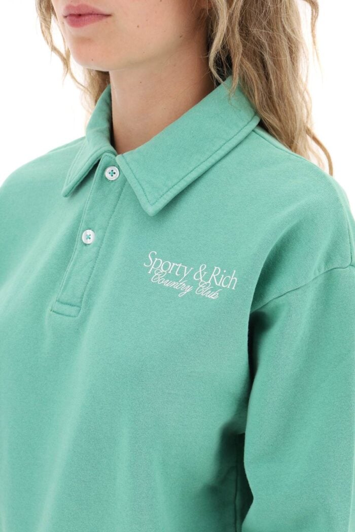 Sporty Rich 'sr Country Club' Polo Sweatshirt