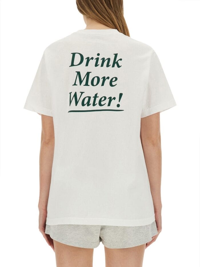 SPORTY&RICH "DRINK MORE WATER" T-SHIRT