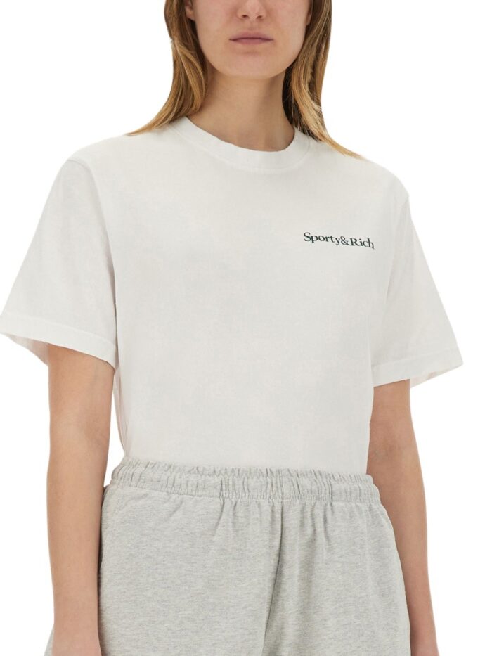 SPORTY&RICH "DRINK MORE WATER" T-SHIRT