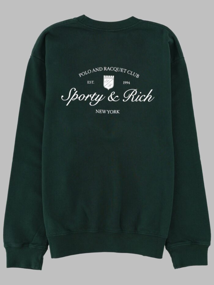 SPORTY&RICH FELPA GIROCOLLO CON LOGO