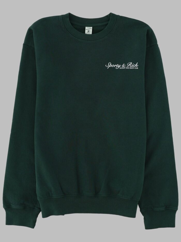 sporty&rich felpa girocollo con logo SPORTY&RICH FELPA GIROCOLLO CON LOGO