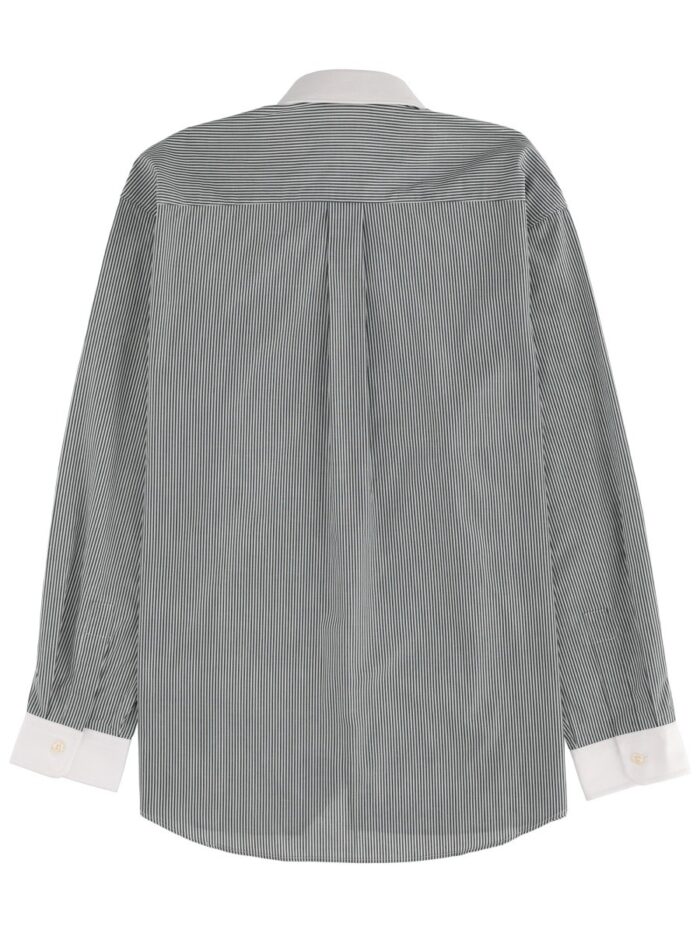 SPORTY&RICH LOGO STRIPED SHIRT