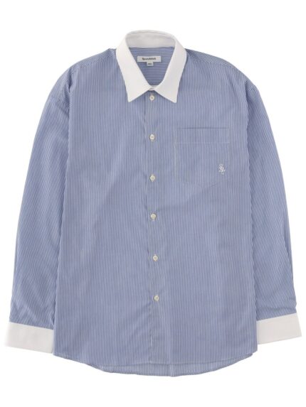 SPORTY&RICH LOGO STRIPED SHIRT