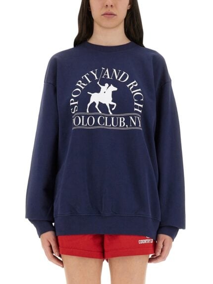 SPORTY&RICH "POLO CLUB" SWEATSHIRT