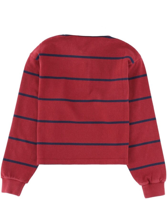 SPORTY&RICH STRIPED POLO SHIRT WITH LOGO