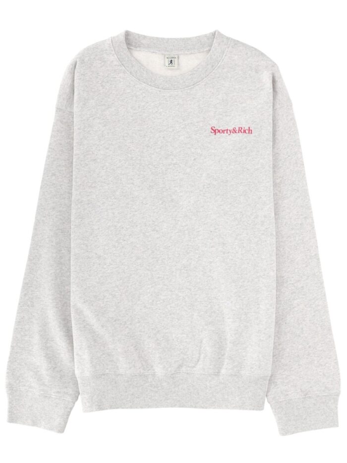 sporty&rich sweatshirt with logo and print SPORTY&RICH SWEATSHIRT WITH LOGO AND PRINT