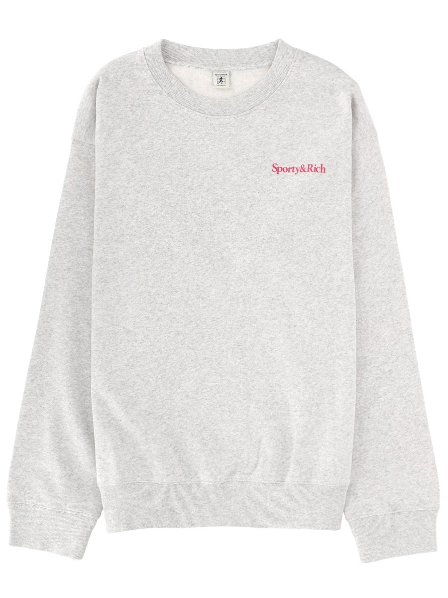 SPORTY&RICH SWEATSHIRT WITH LOGO AND PRINT