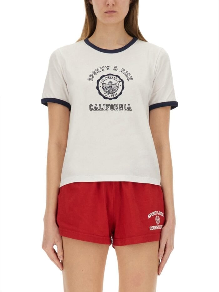 SPORTY&RICH T-SHIRT WITH LOGO