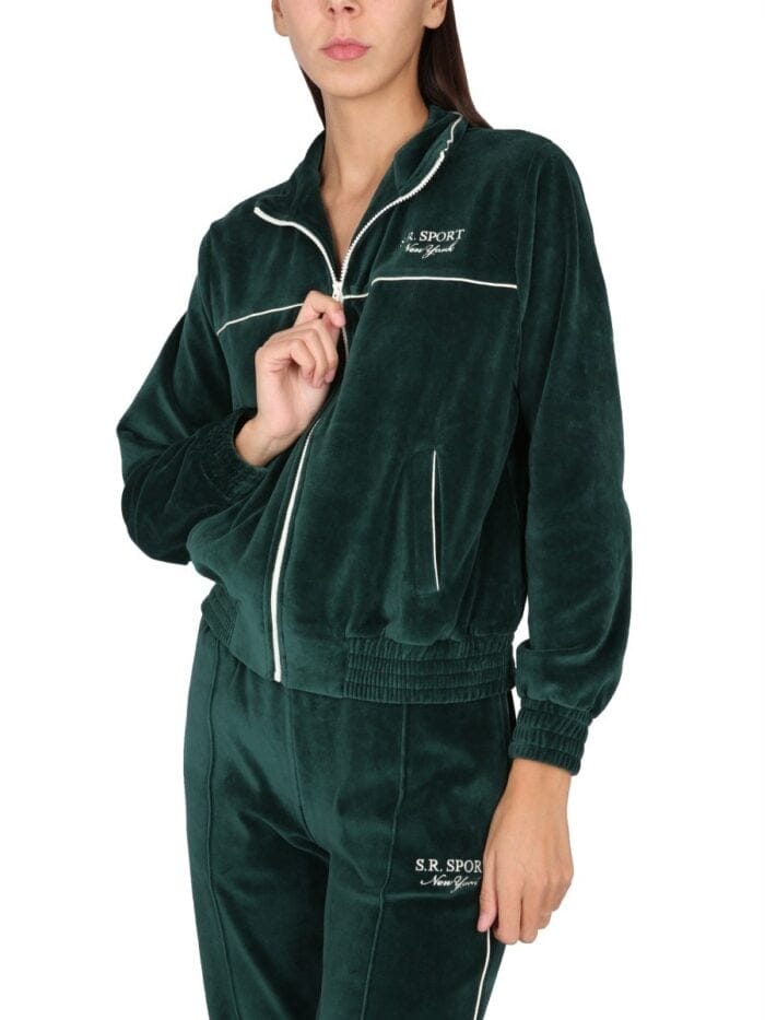 SPORTY&RICH ZIP SWEATSHIRT.