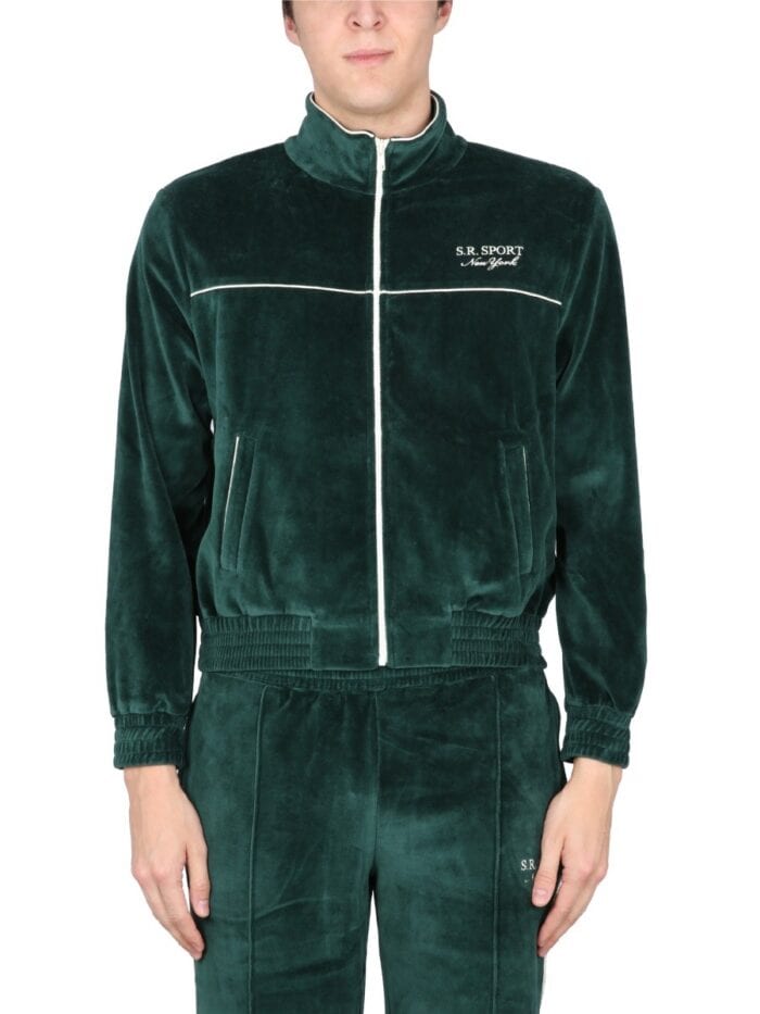 SPORTY&RICH ZIP SWEATSHIRT.