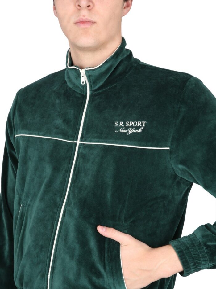 SPORTY&RICH ZIP SWEATSHIRT.