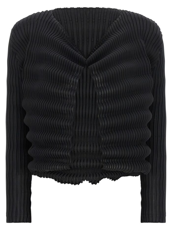 issey miyake 'spring pleats' cardigan ISSEY MIYAKE 'Spring Pleats' Cardigan
