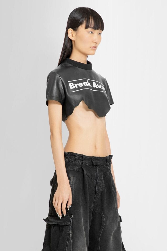 SSHEENA Break Away Leather Tee