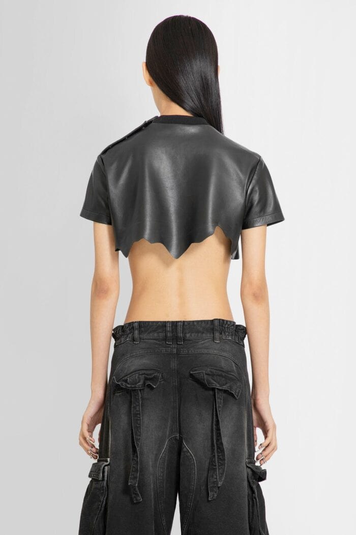 SSHEENA Break Away Leather Tee