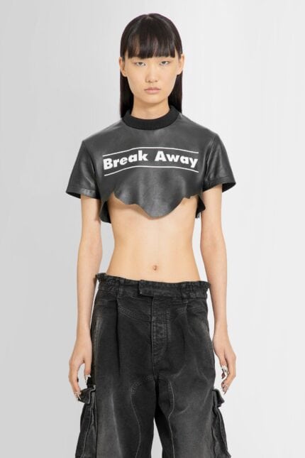 SSHEENA Break Away Leather Tee