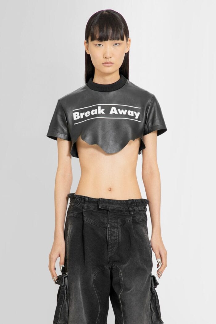 SSHEENA Break Away Leather Tee