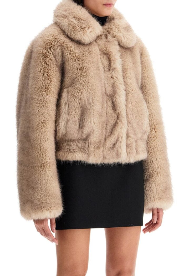 STAND STUDIO Lena Faux Fur Bomber Jacket