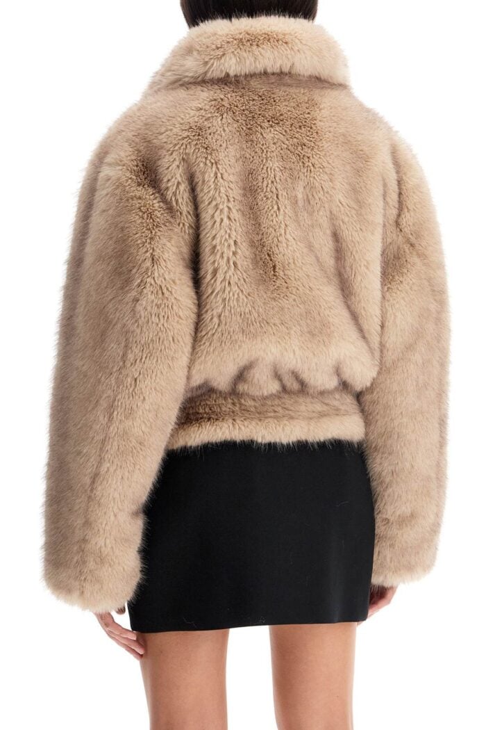 STAND STUDIO Lena Faux Fur Bomber Jacket