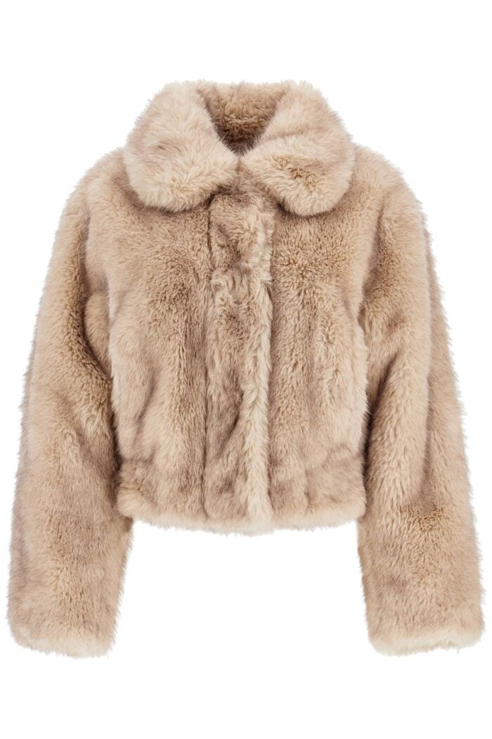 STAND STUDIO Lena Faux Fur Bomber Jacket