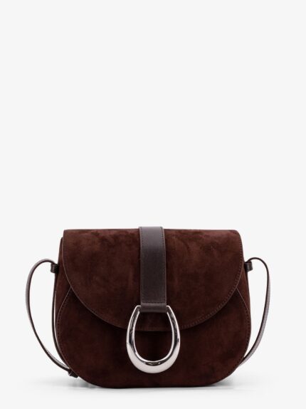 STAUD Bella Saddle Suede Crossbody Bag