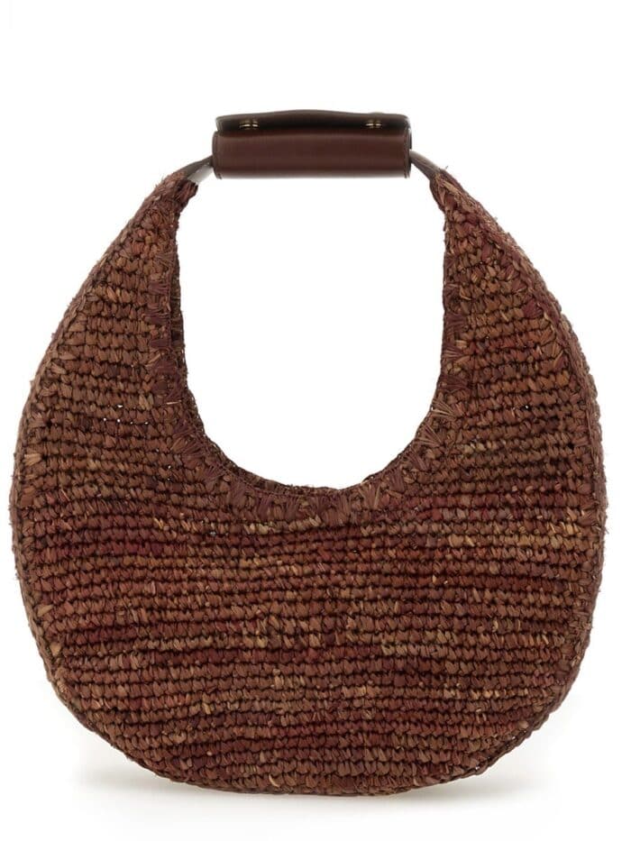 STAUD RAFFIA "MOON" BAG