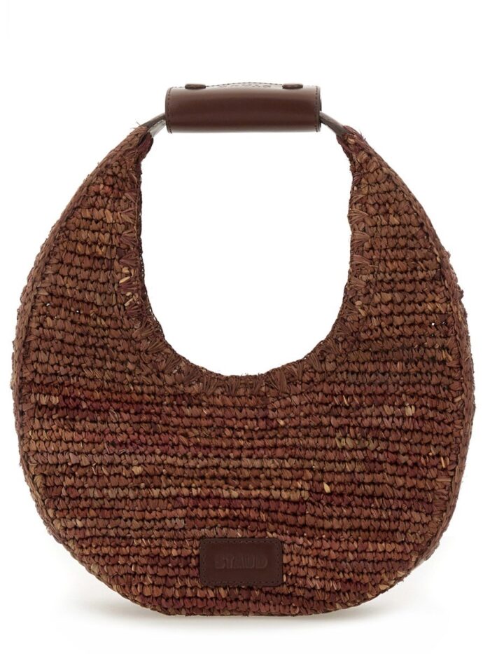 STAUD RAFFIA "MOON" BAG