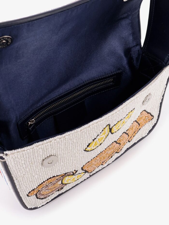 STAUD Tommy Beaded Bag Shoulder Bag With All-over Beads