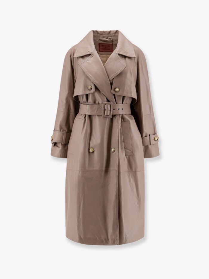 STELLA MAXWELL X MARELLA First Class Leather Trench With Padding