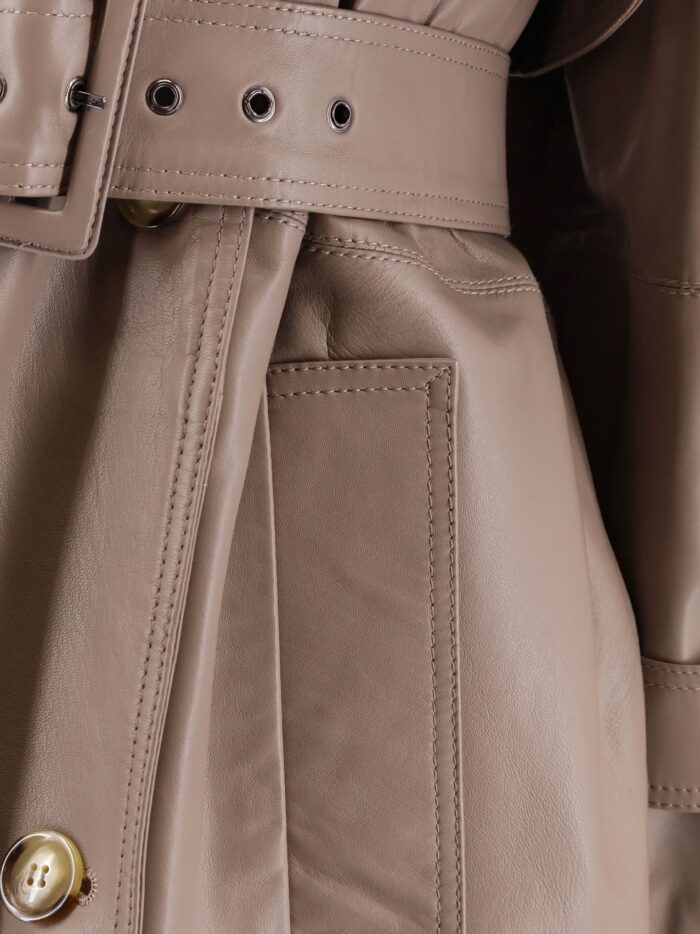 STELLA MAXWELL X MARELLA First Class Leather Trench With Padding