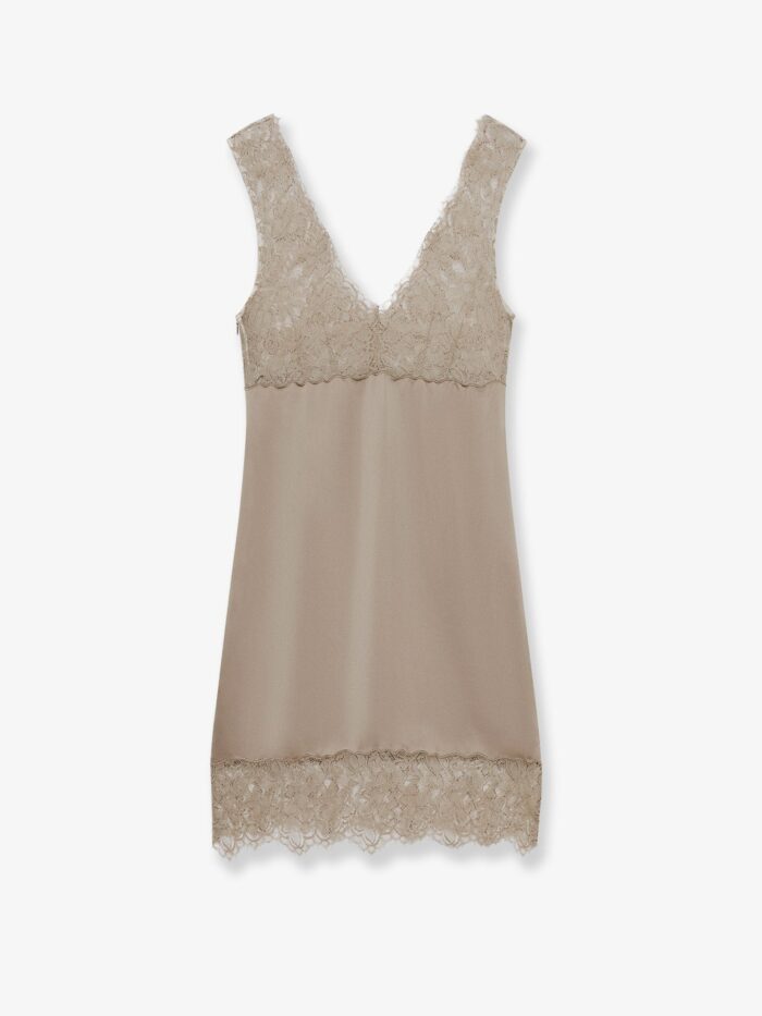 STELLA MAXWELL X MARELLA Satin Short Dress With Lace Inserts
