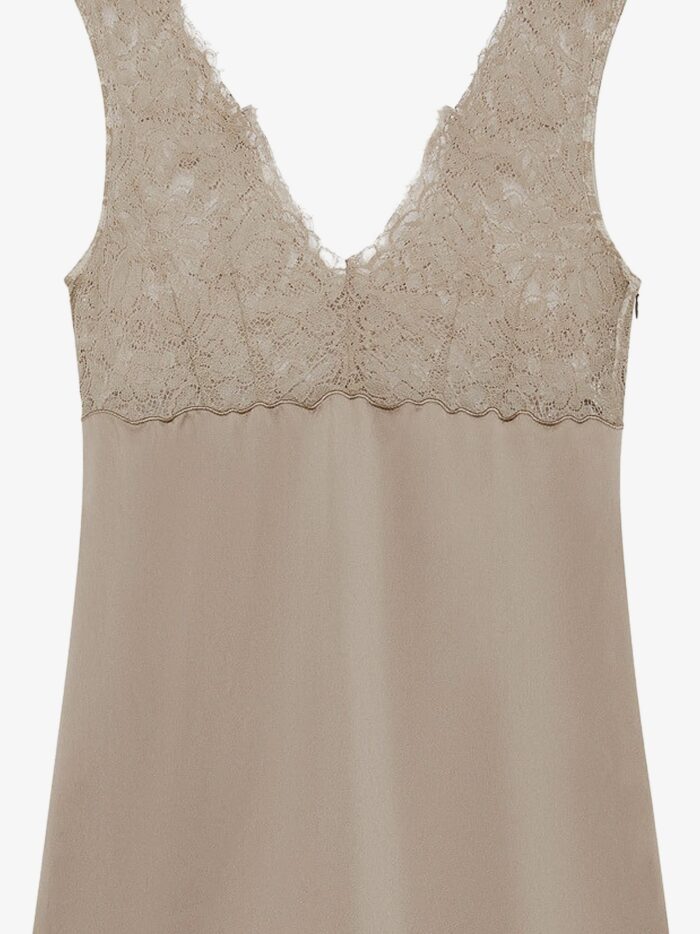 STELLA MAXWELL X MARELLA Satin Short Dress With Lace Inserts