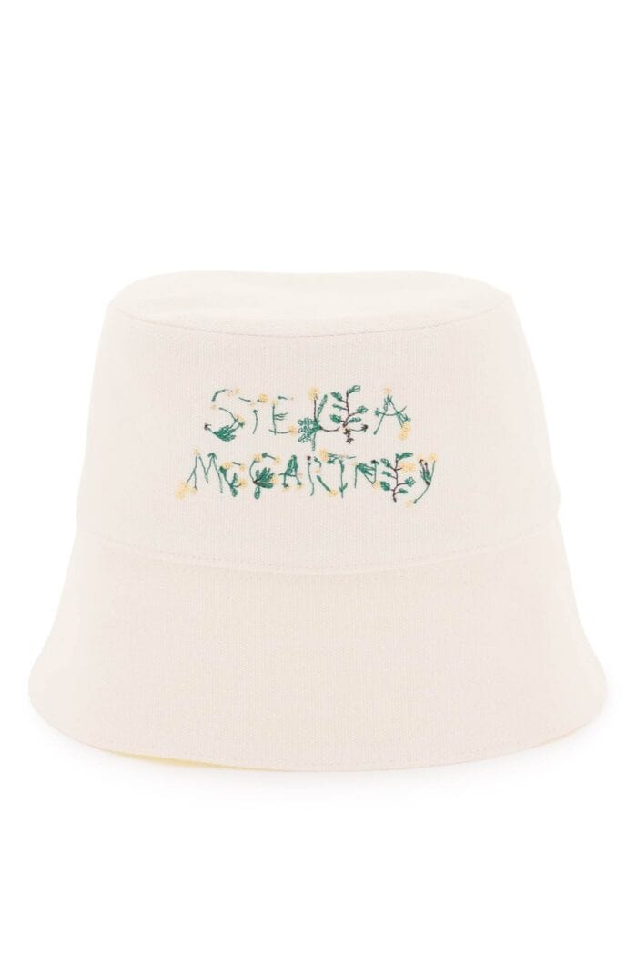 Stella Mccartney Bucket Hat With Floral Logo Embroidery