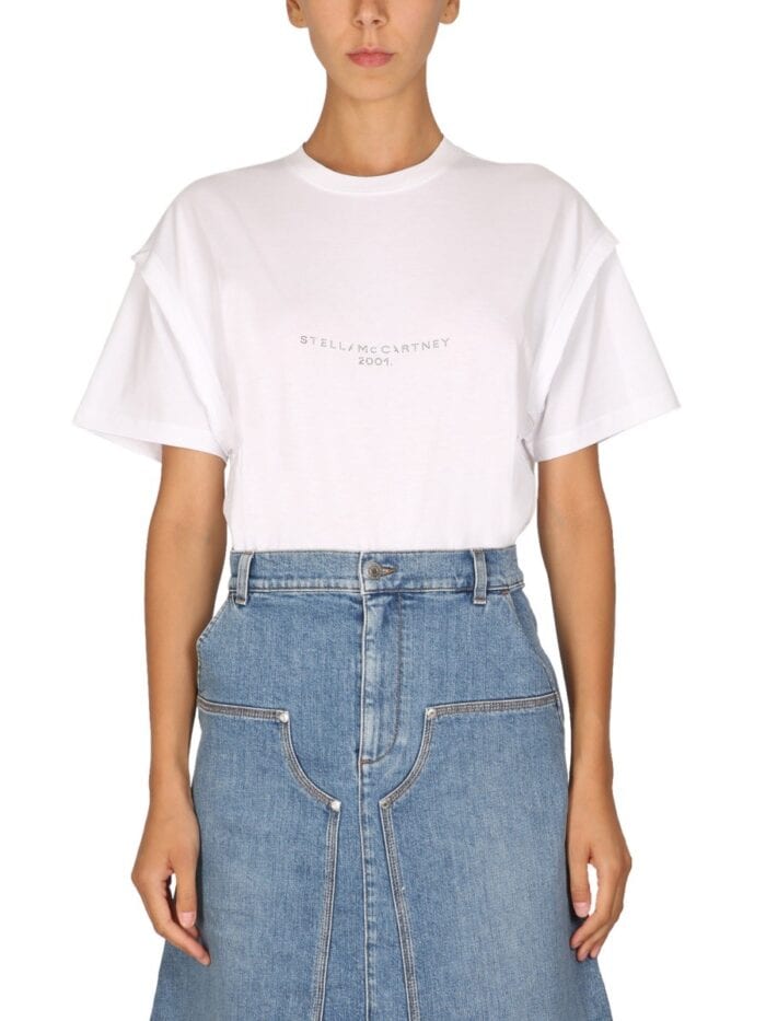 Stella Mccartney CRYSTAL LOGO T-SHIRT