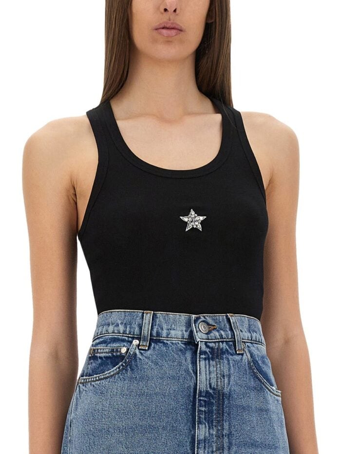 Stella Mccartney "CRYSTAL MINI STAR" TANK TOP
