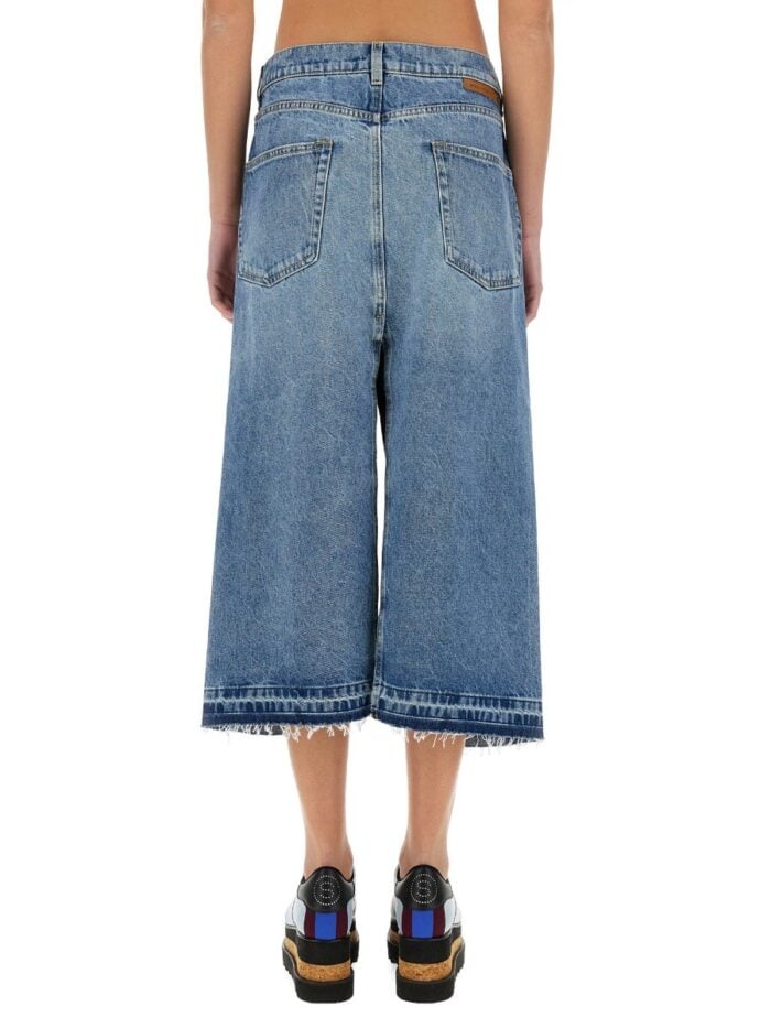 Stella Mccartney DENIM SKIRT WITH CONTRASTING PANEL