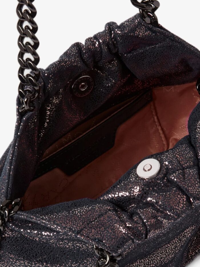 Stella Mccartney Falabella Eco Shiny Dotted Chamois Fabric Shoulder Bag