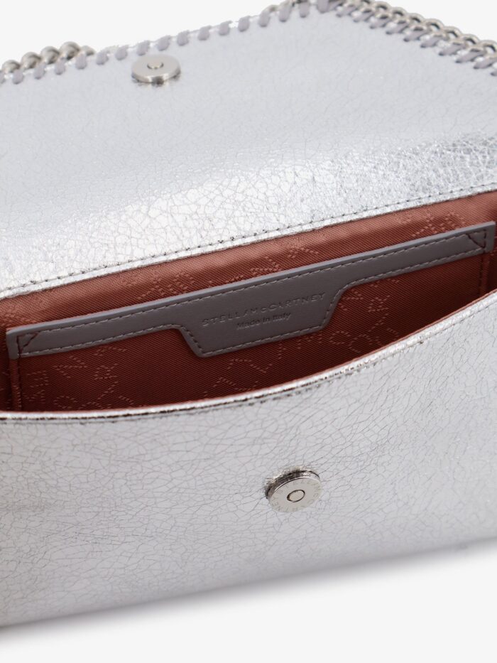 Stella Mccartney Falabella Metallic Fabric Crossbody Bag