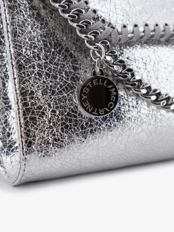 Stella Mccartney Falabella Metallic Fabric Crossbody Bag