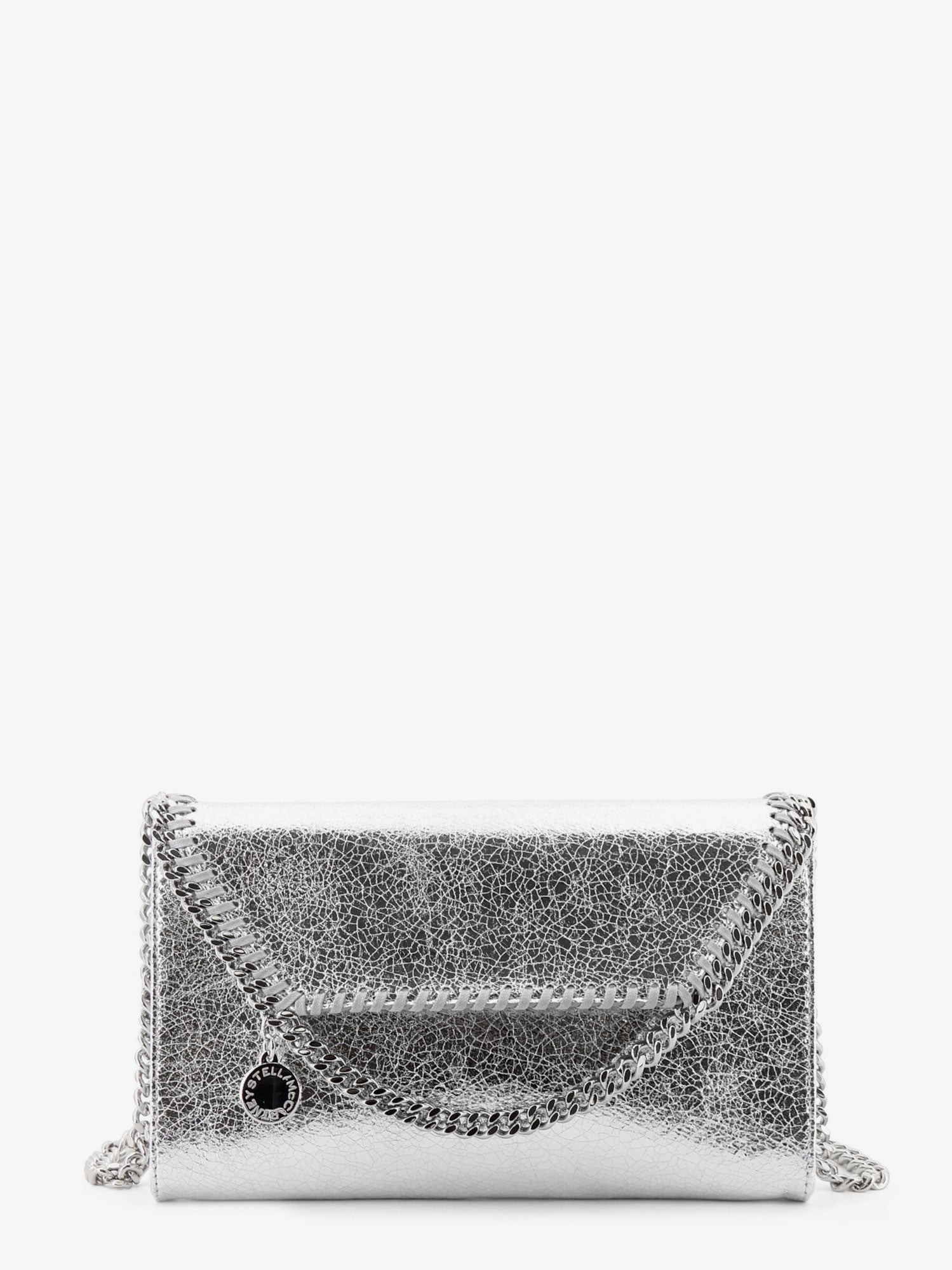 Stella Mccartney Falabella Metallic Fabric Crossbody Bag