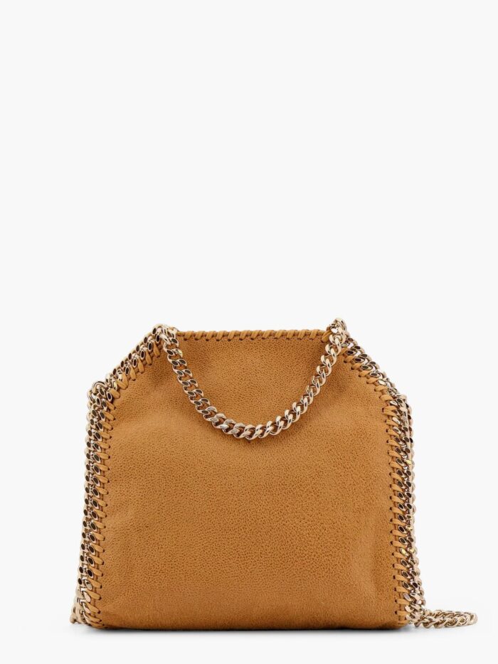 Stella Mccartney Falabella Mini Tote Shoulder Bag In Shaggy Deer Eco Shiny Fabric