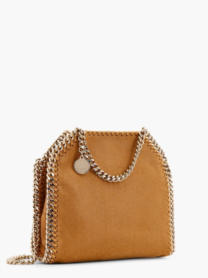 Stella Mccartney Falabella Mini Tote Shoulder Bag In Shaggy Deer Eco Shiny Fabric