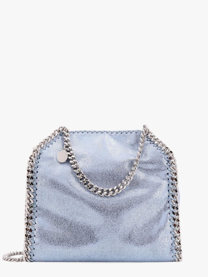Stella Mccartney Falabella Mini Tote Shoulder Bag In Shaggy Deer Eco Shiny Fabric