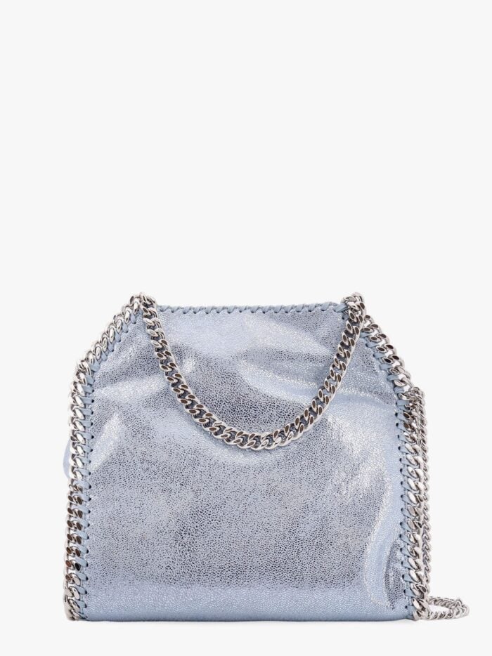 Stella Mccartney Falabella Mini Tote Shoulder Bag In Shaggy Deer Eco Shiny Fabric