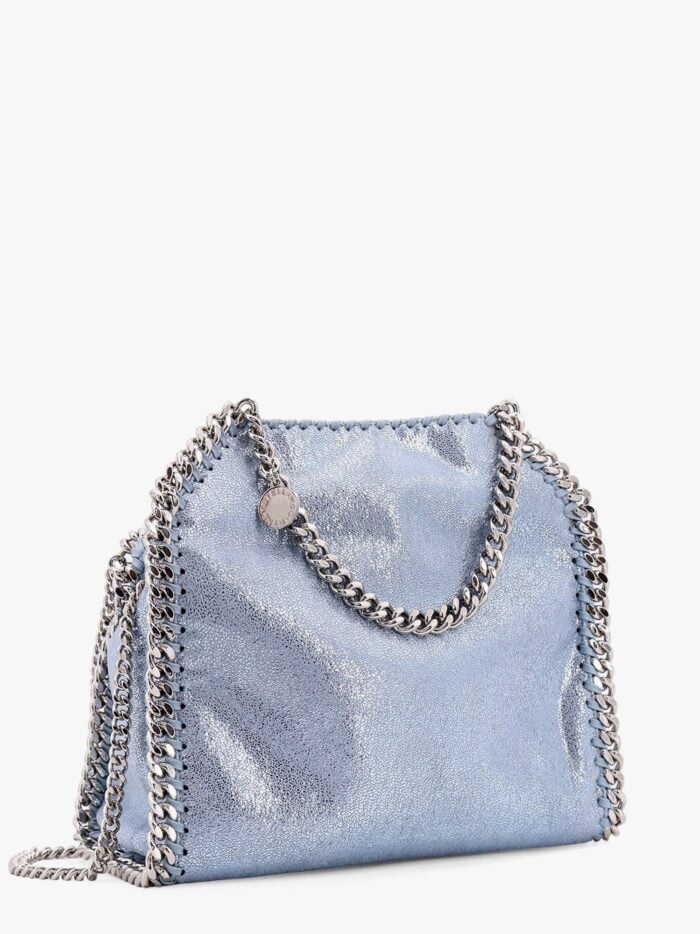 Stella Mccartney Falabella Mini Tote Shoulder Bag In Shaggy Deer Eco Shiny Fabric