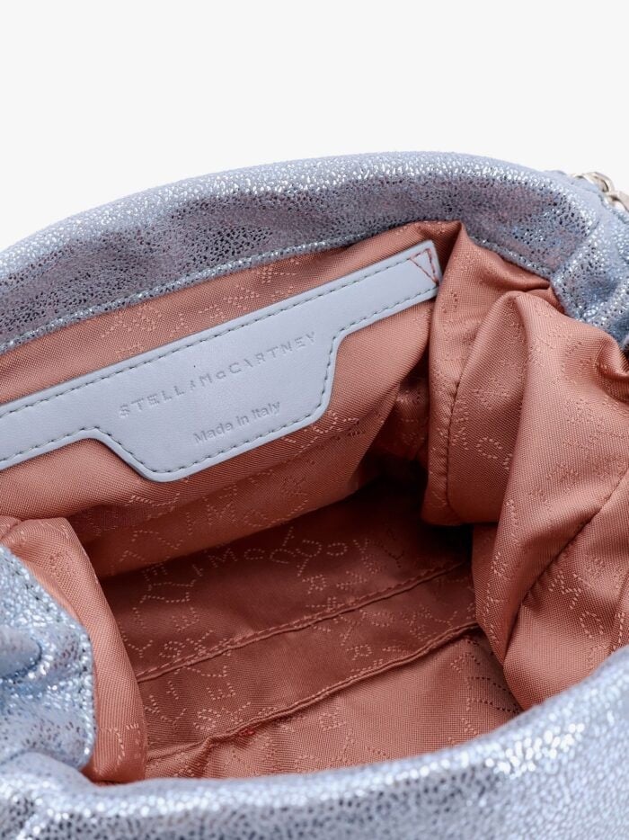 Stella Mccartney Falabella Mini Tote Shoulder Bag In Shaggy Deer Eco Shiny Fabric