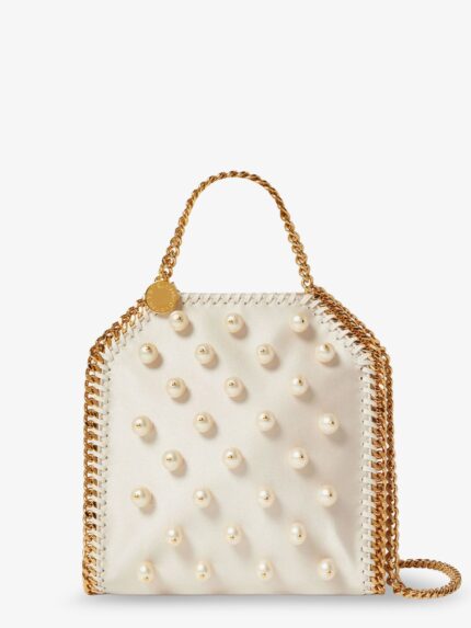 Stella Mccartney Falabella Satin Crossbody Bag With Vegan Pearl Detail