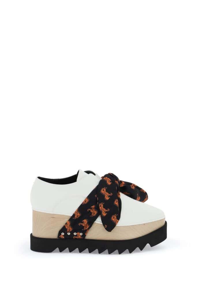 STELLA McCARTNEY Platform Elyse Loafers Eith Printed Band