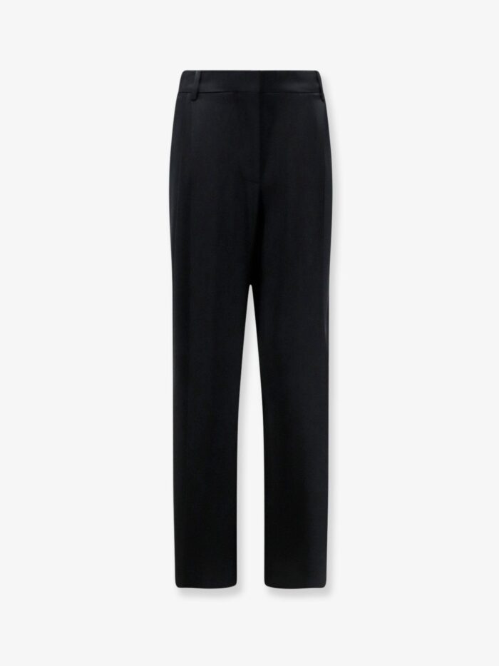 Stella Mccartney Pleated Straight Satin Trousers