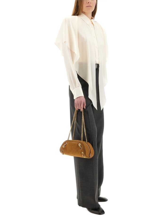 Stella Mccartney SEMI-TRANSPARENT SHIRT WITH LAYERED PANEL