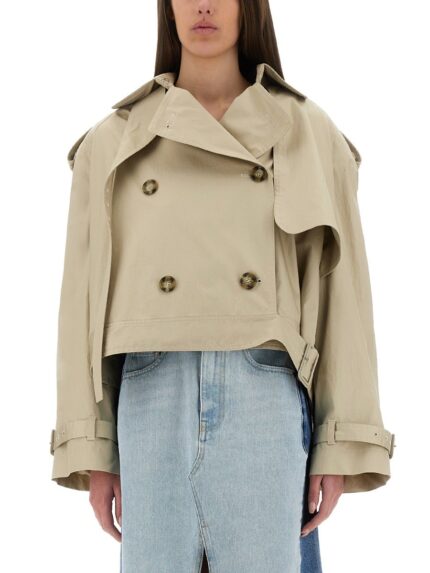 Stella Mccartney SHORT TRENCH COAT WITH BELT